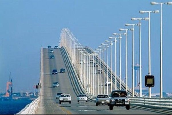 Bridge in Dammam connecting Bahrain